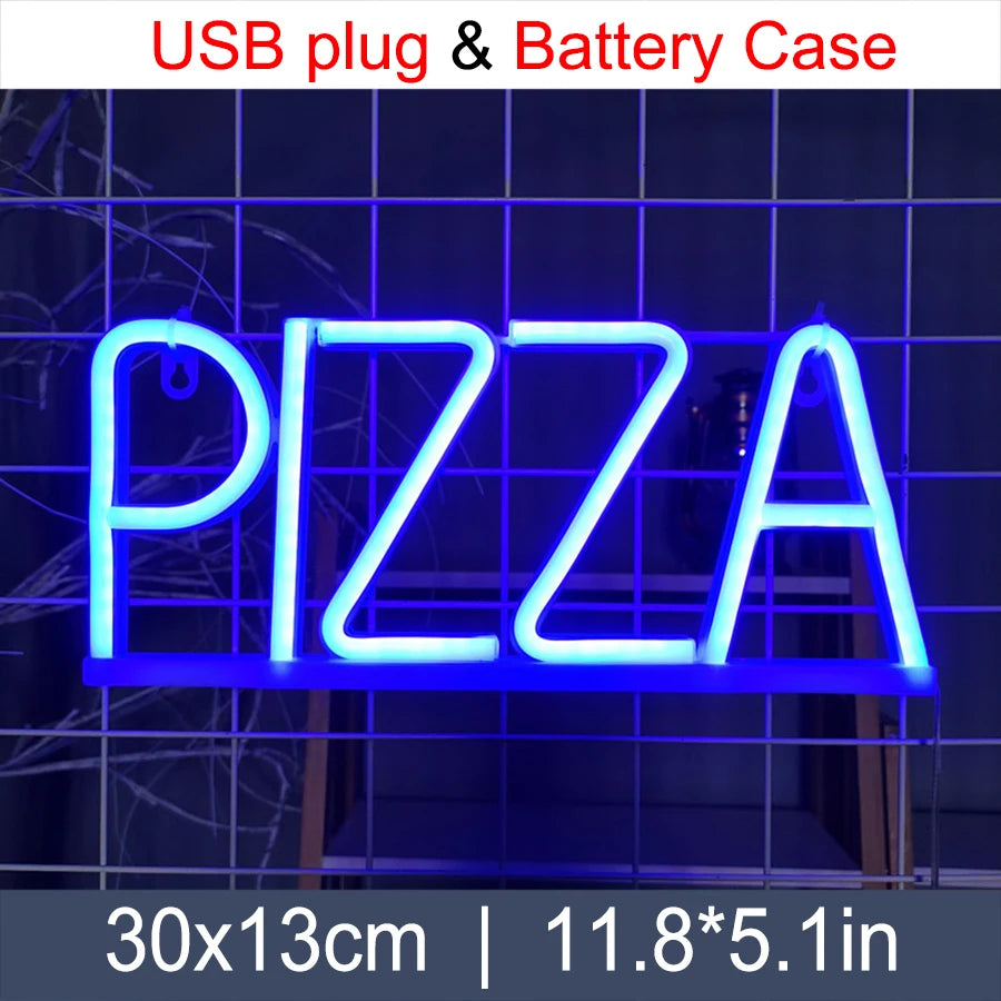 LED Neon Sign Light Letter Coffee Welcome Modeling Decoration Lamp USB & Battery Case Game Room Bar Shop Wall Wholesale Gift