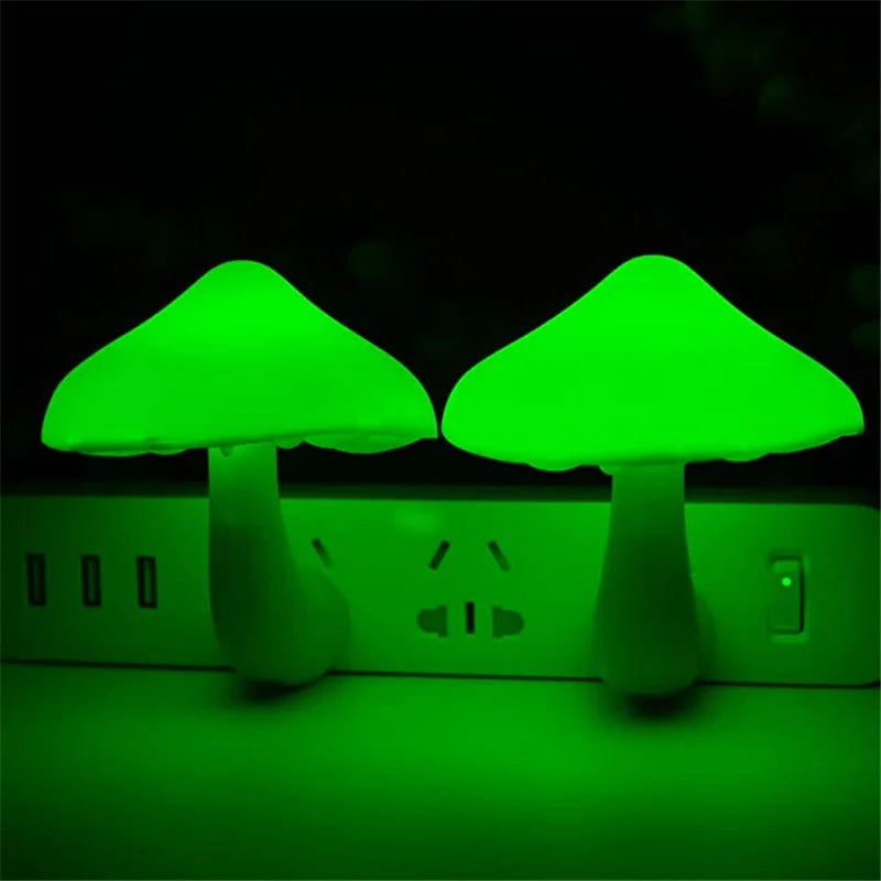 Variety of LED Night Light Mushrooms - Light Control Sensor