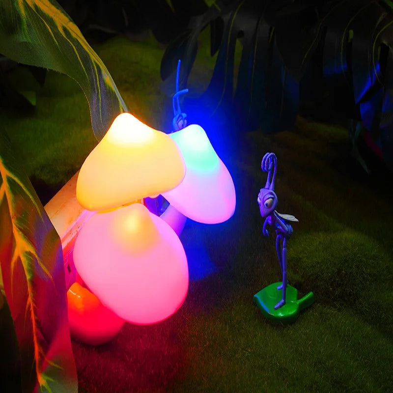 Variety of LED Night Light Mushrooms - Light Control Sensor