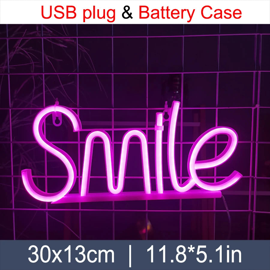 LED Neon Sign Light Letter Coffee Welcome Modeling Decoration Lamp USB & Battery Case Game Room Bar Shop Wall Wholesale Gift