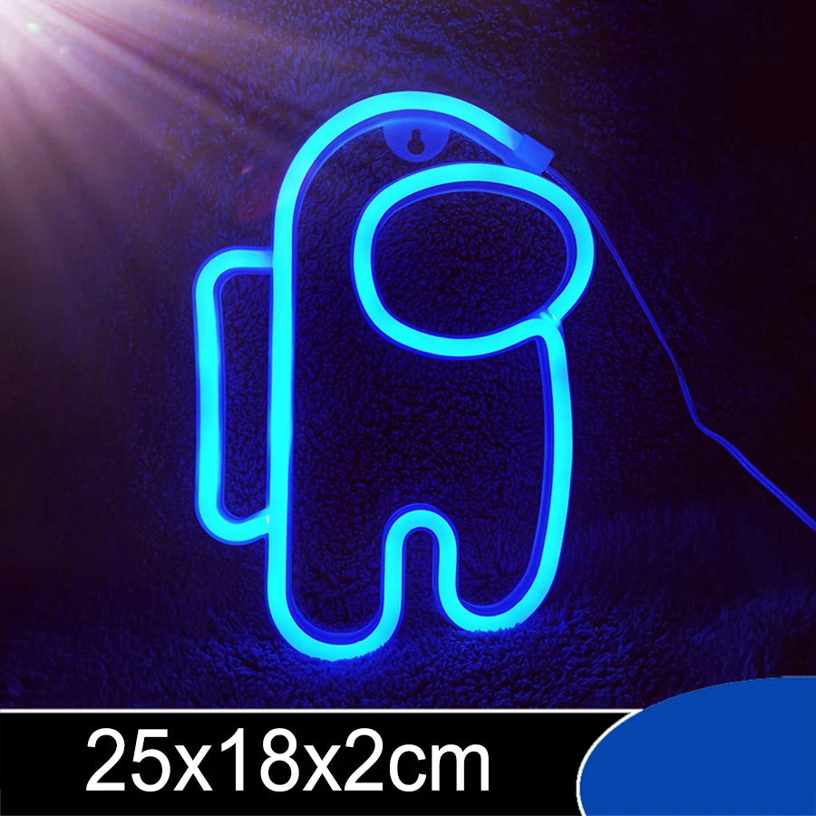 Planet Spaceman Alien Neon LED Sign Varieties