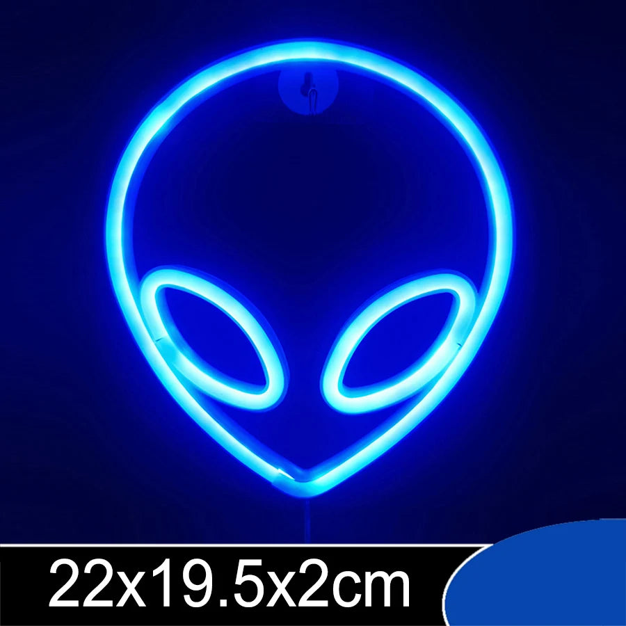 Planet Spaceman Alien Neon LED Sign Varieties