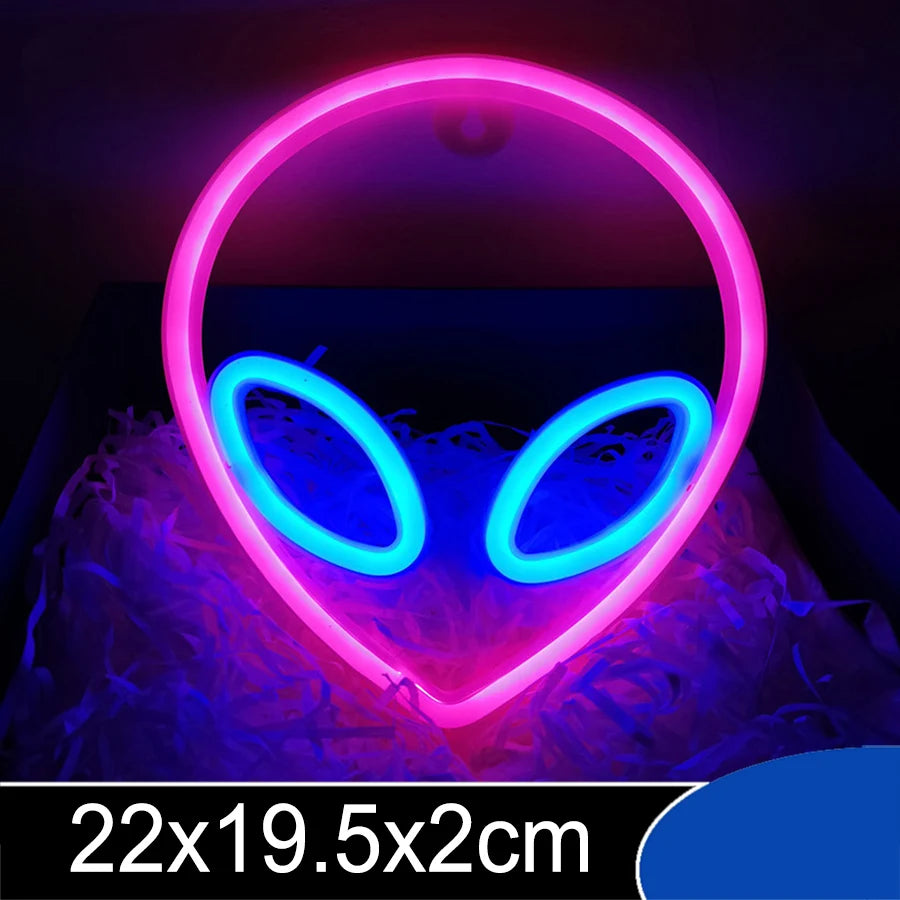 Planet Spaceman Alien Neon LED Sign Varieties