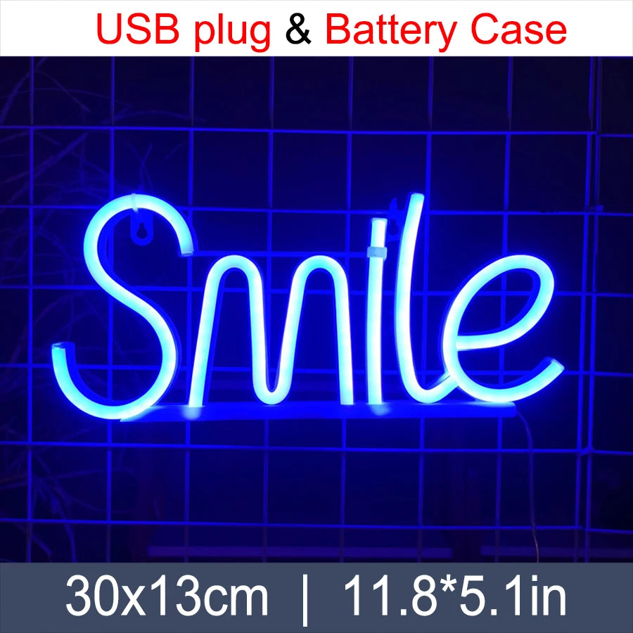 LED Neon Sign Light Letter Coffee Welcome Modeling Decoration Lamp USB & Battery Case Game Room Bar Shop Wall Wholesale Gift