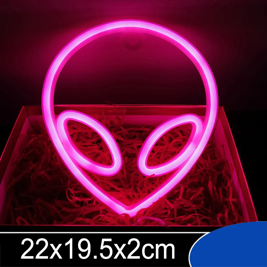 Planet Spaceman Alien Neon LED Sign Varieties