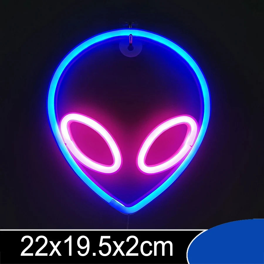 Planet Spaceman Alien Neon LED Sign Varieties