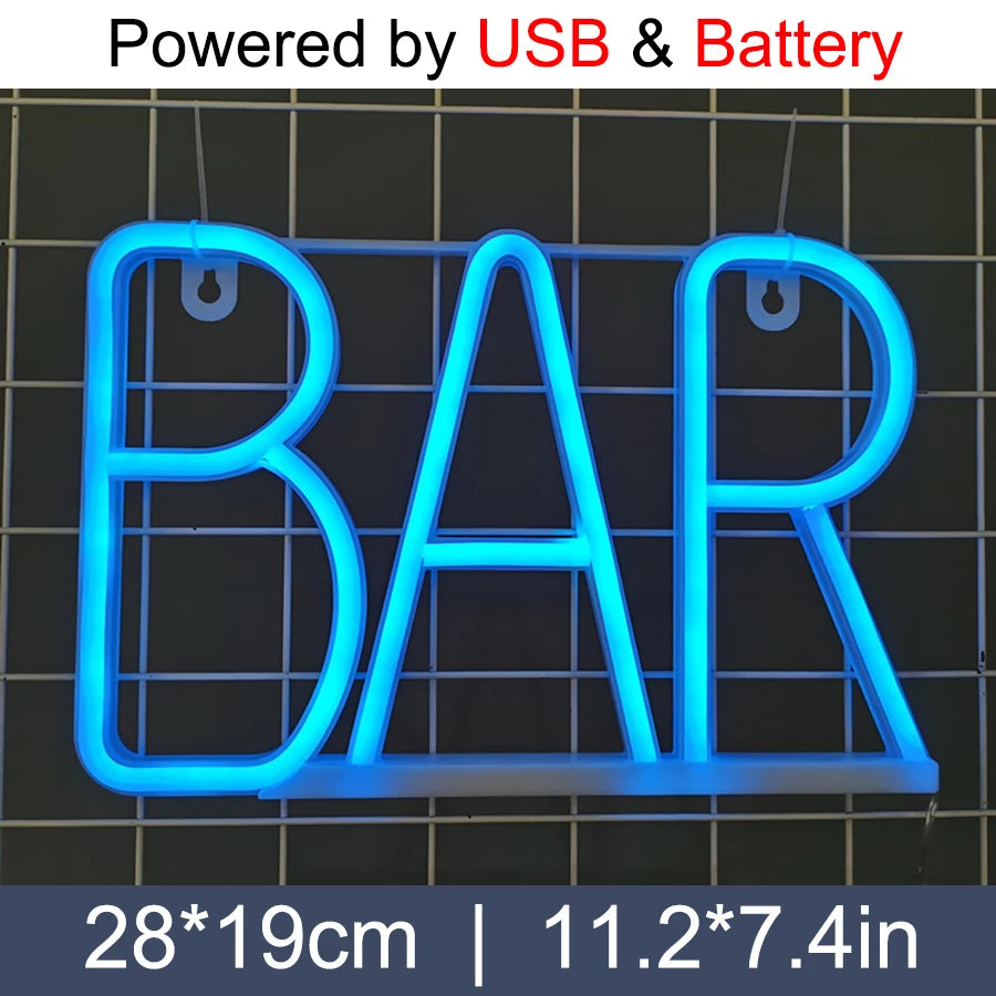 LED Neon Sign Light Letter Coffee Welcome Modeling Decoration Lamp USB & Battery Case Game Room Bar Shop Wall Wholesale Gift