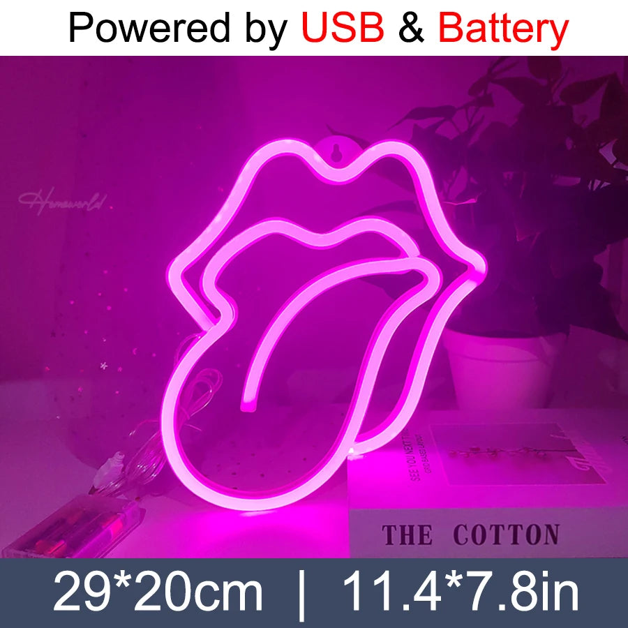 LED Neon Sign Light Letter Coffee Welcome Modeling Decoration Lamp USB & Battery Case Game Room Bar Shop Wall Wholesale Gift