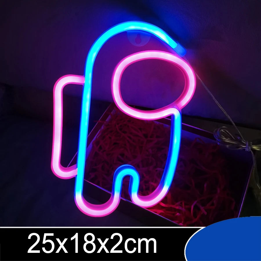 Planet Spaceman Alien Neon LED Sign Varieties