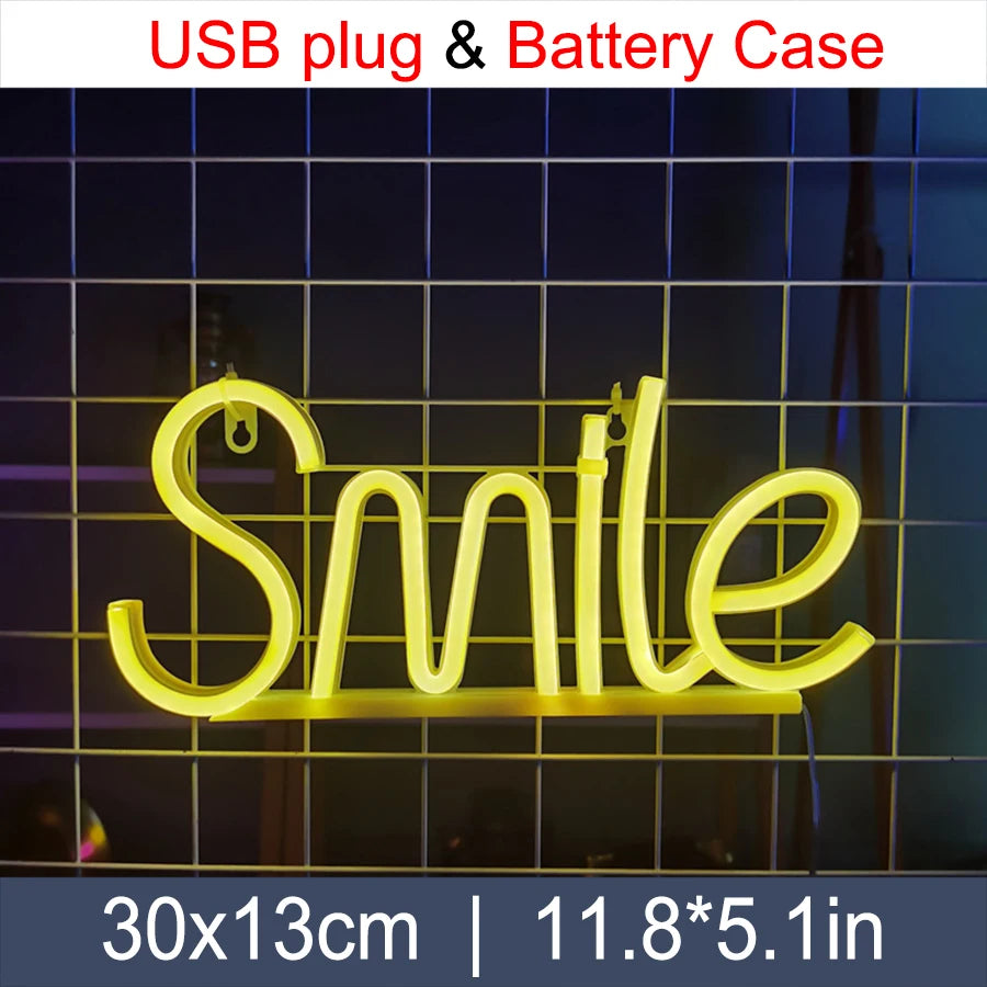 LED Neon Sign Light Letter Coffee Welcome Modeling Decoration Lamp USB & Battery Case Game Room Bar Shop Wall Wholesale Gift