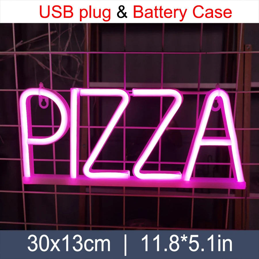 LED Neon Sign Light Letter Coffee Welcome Modeling Decoration Lamp USB & Battery Case Game Room Bar Shop Wall Wholesale Gift