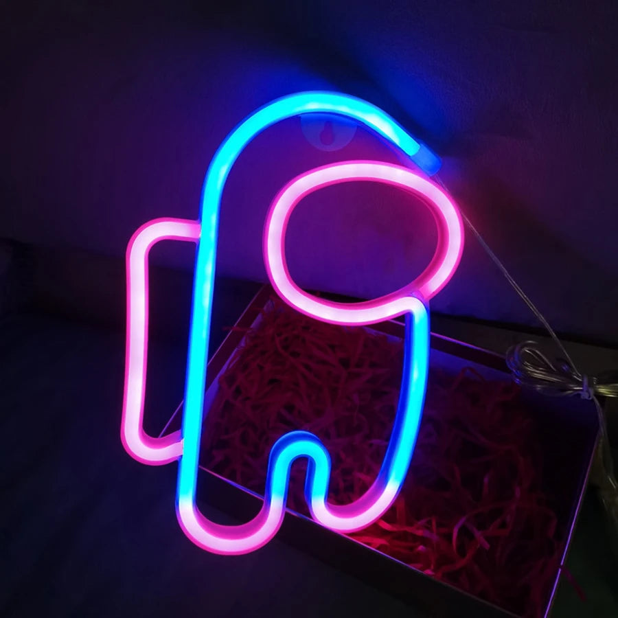 Planet Spaceman Alien Neon LED Sign Varieties