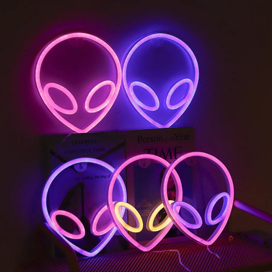 Planet Spaceman Alien Neon LED Sign Varieties